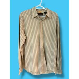 Timberland Striped Button Up Casual Men's Long Sleeved Shirt, Size Large